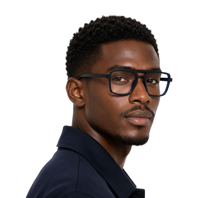OS-JJ-3255 Square Aviator Optical Eyeglasses | Double Bridge Frame-zoom-