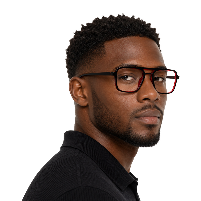 OS-JJ-3255 Square Aviator Optical Eyeglasses | Double Bridge Frame-zoom-