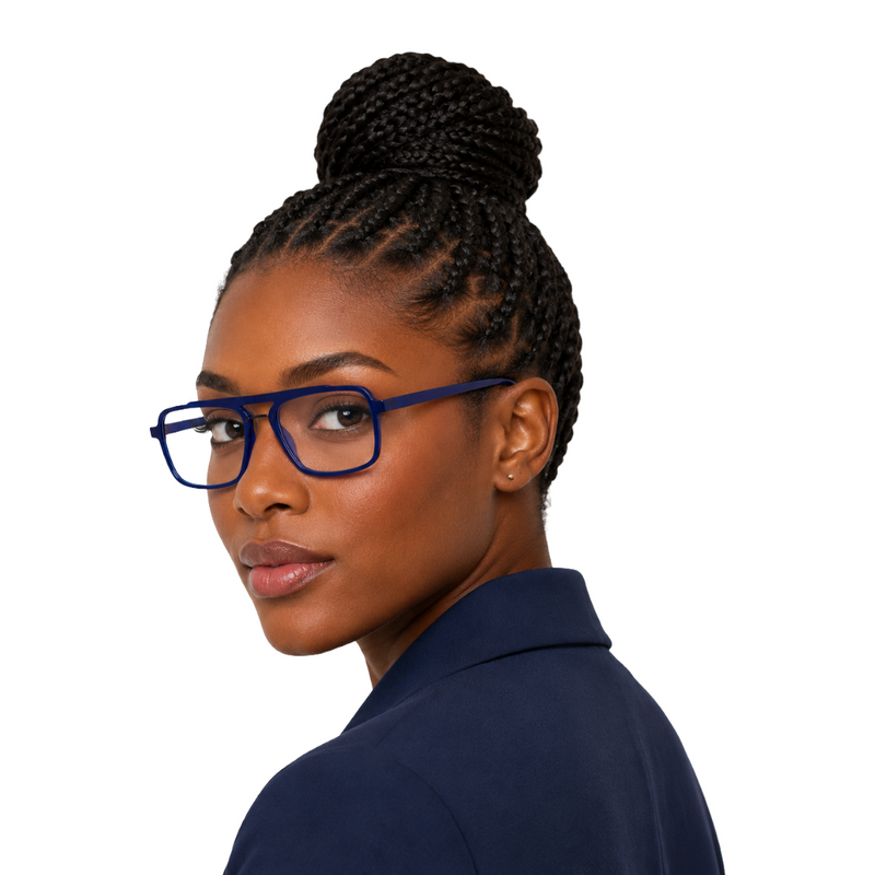 OS-JJ-3255 Square Aviator Optical Eyeglasses | Double Bridge Frame-zoom-