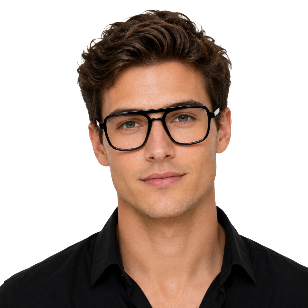 OS-JJ-3255 Square Aviator Optical Eyeglasses | Double Bridge Frame-43