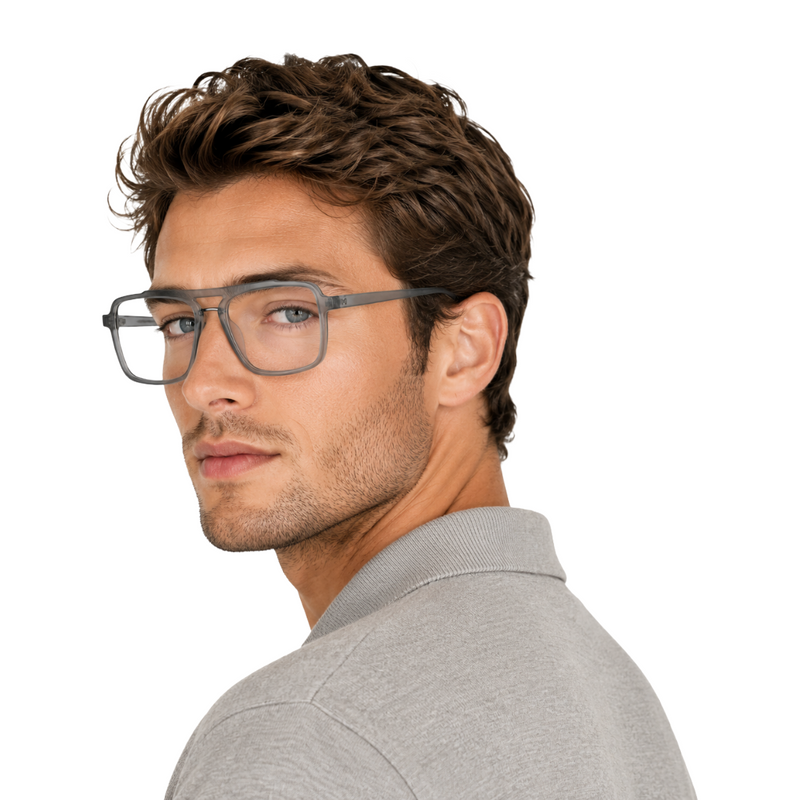 OS-JJ-3255 Square Aviator Optical Eyeglasses | Double Bridge Frame-zoom-
