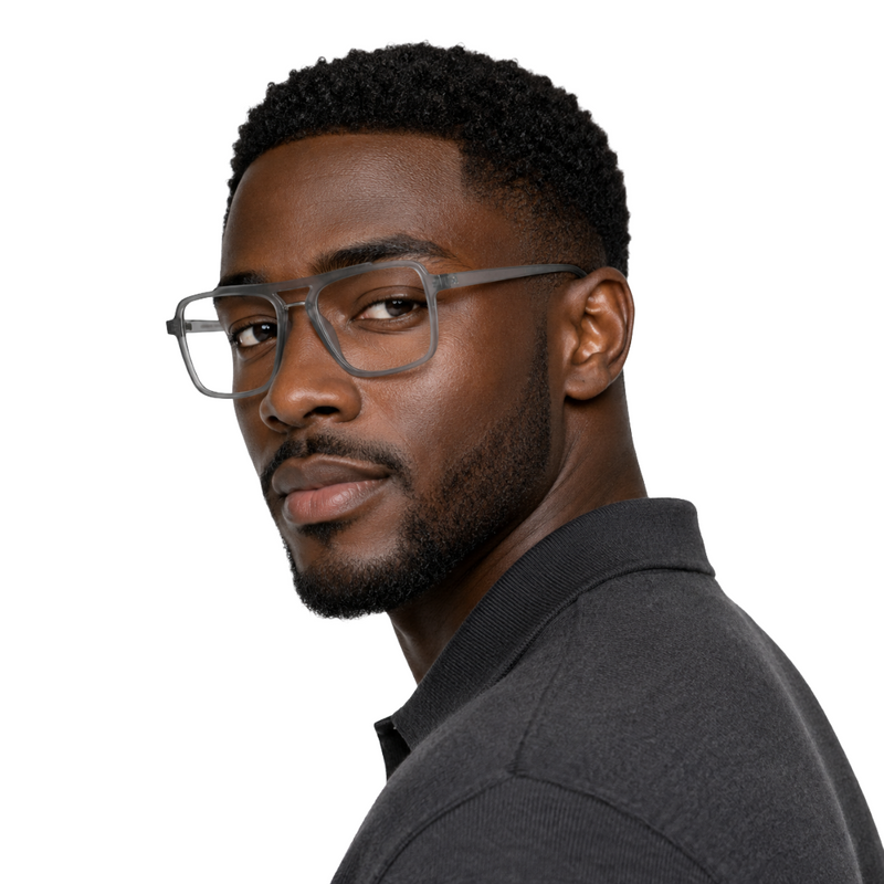 OS-JJ-3255 Square Aviator Optical Eyeglasses | Double Bridge Frame-zoom-