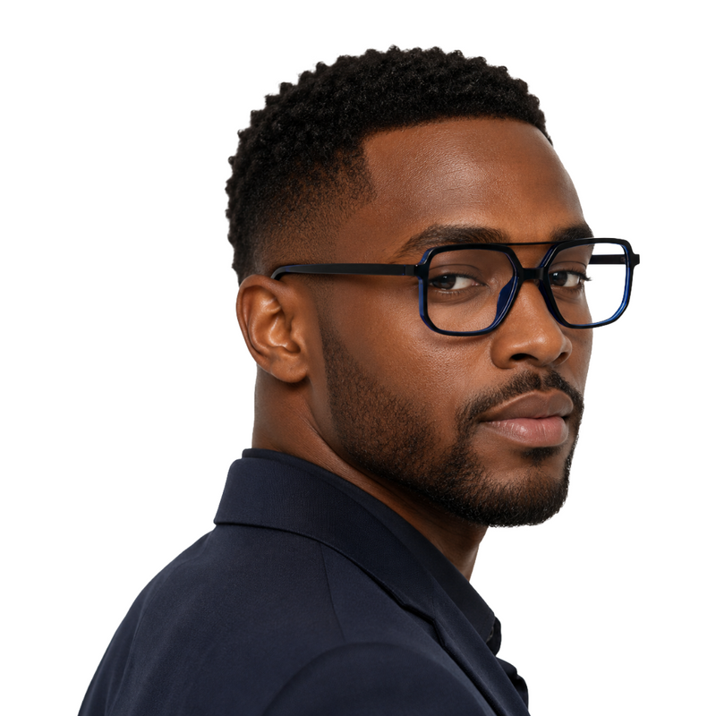 OS-JJ-3257 Square Aviator Optical Eyeglasses | Double Bridge Frame-zoom-