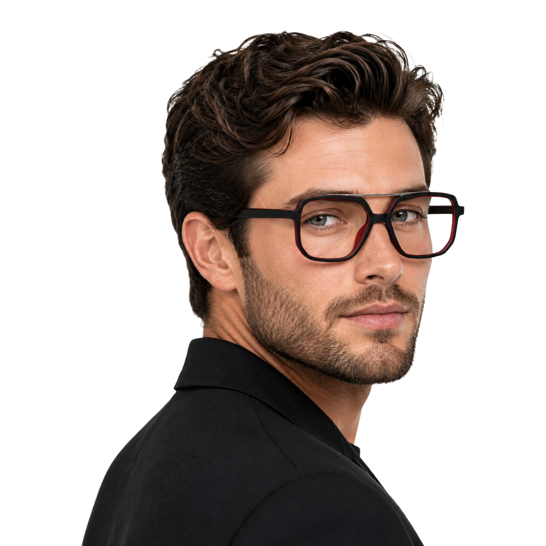 OS-JJ-3257 Square Aviator Optical Eyeglasses | Double Bridge Frame-25