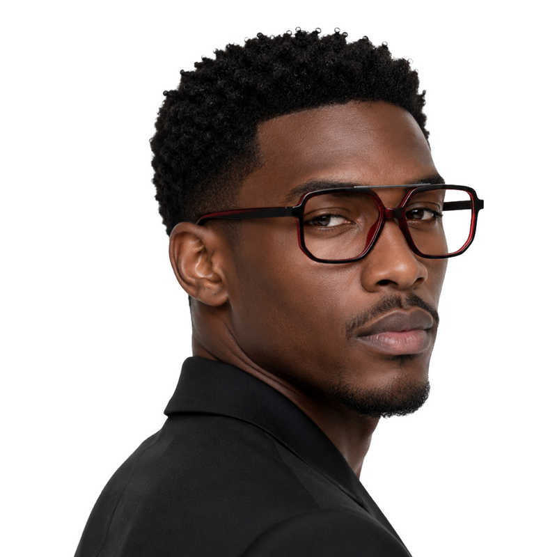 OS-JJ-3257 Square Aviator Optical Eyeglasses | Double Bridge Frame-zoom-