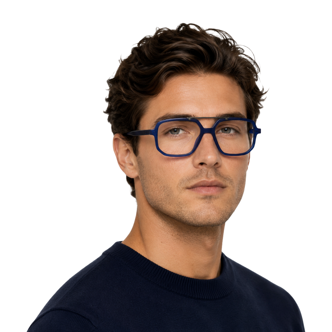 OS-JJ-3257 Square Aviator Optical Eyeglasses | Double Bridge Frame-zoom-52