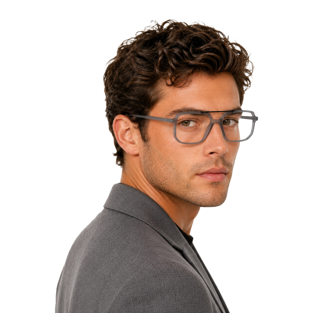 OS-JJ-3257 Square Aviator Optical Eyeglasses | Double Bridge Frame-61