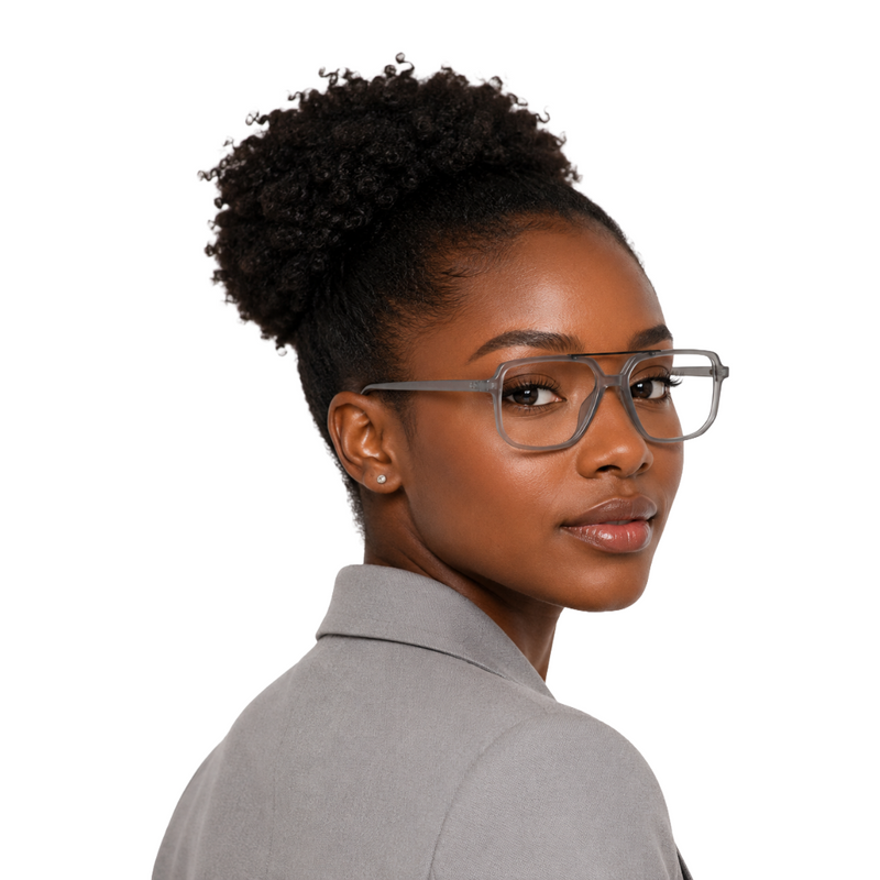 OS-JJ-3257 Square Aviator Optical Eyeglasses | Double Bridge Frame-zoom-