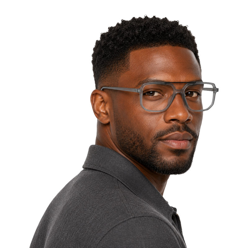 OS-JJ-3257 Square Aviator Optical Eyeglasses | Double Bridge Frame-zoom-
