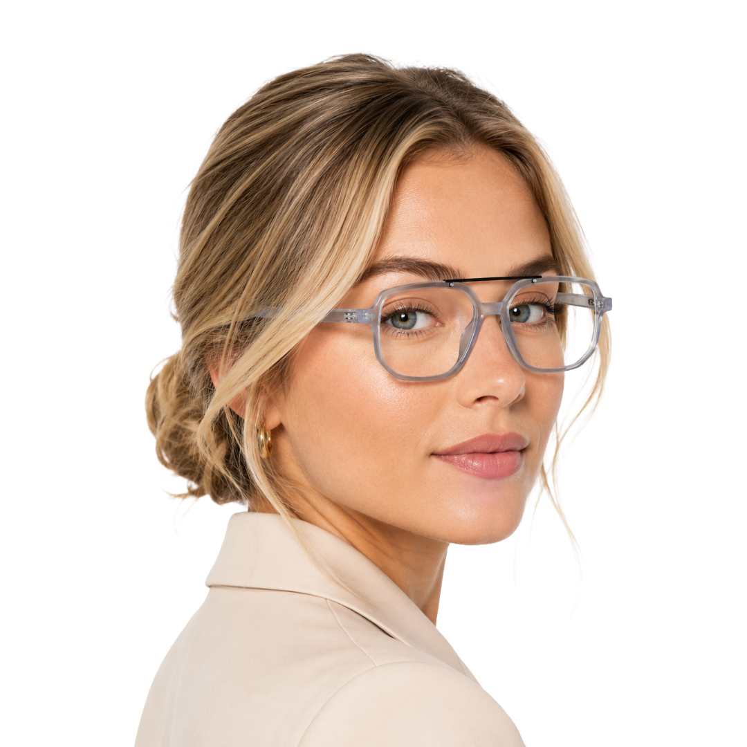 OS-JJ-3257 Square Aviator Optical Eyeglasses | Double Bridge Frame-6