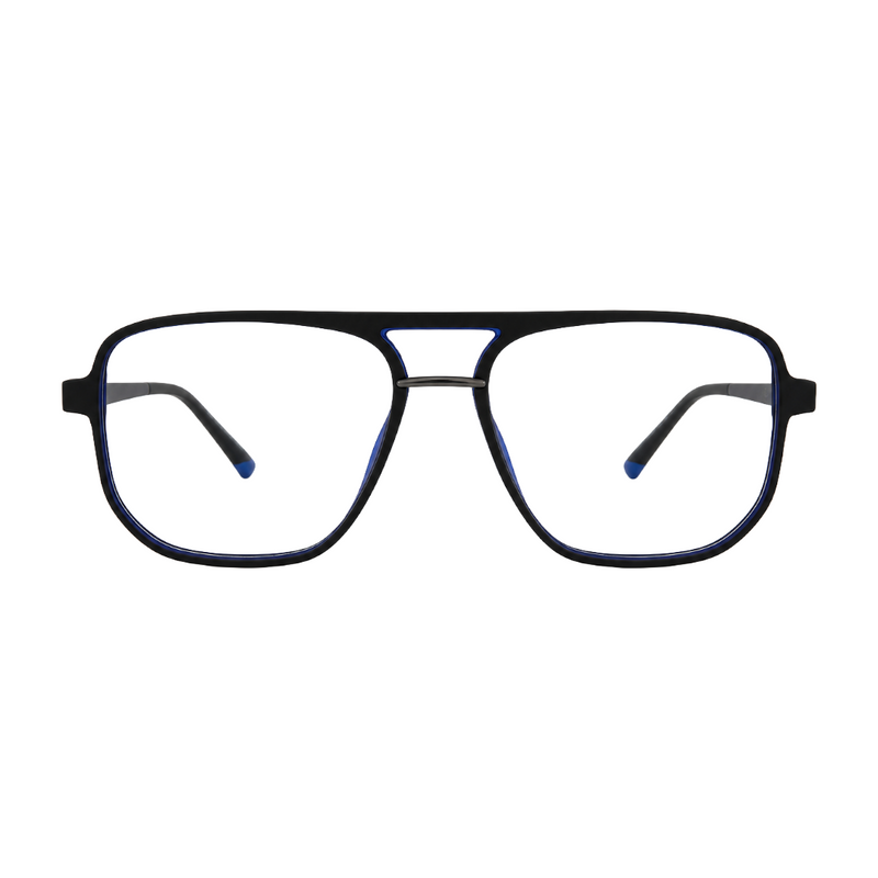 OS-JJ-3258 Large Square Aviator Optical Eyeglasses | Flat-Top Double Bridge Frame-zoom-