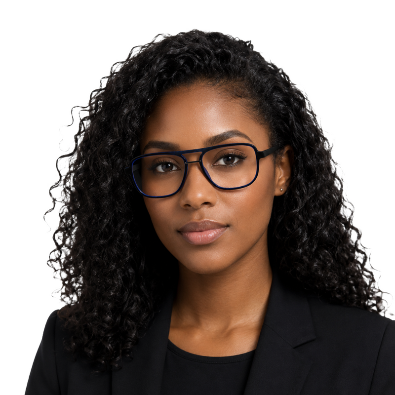 OS-JJ-3258 Large Square Aviator Optical Eyeglasses | Flat-Top Double Bridge Frame-zoom-