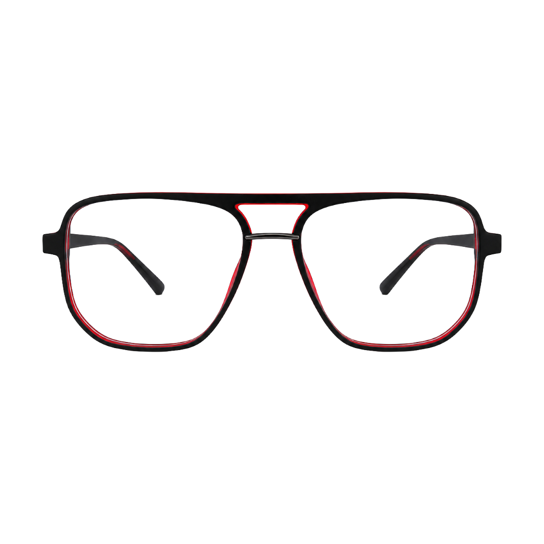 OS-JJ-3258 Large Square Aviator Optical Eyeglasses | Flat-Top Double Bridge Frame-55