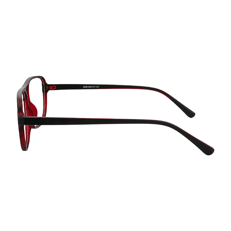 OS-JJ-3258 Large Square Aviator Optical Eyeglasses | Flat-Top Double Bridge Frame-zoom-