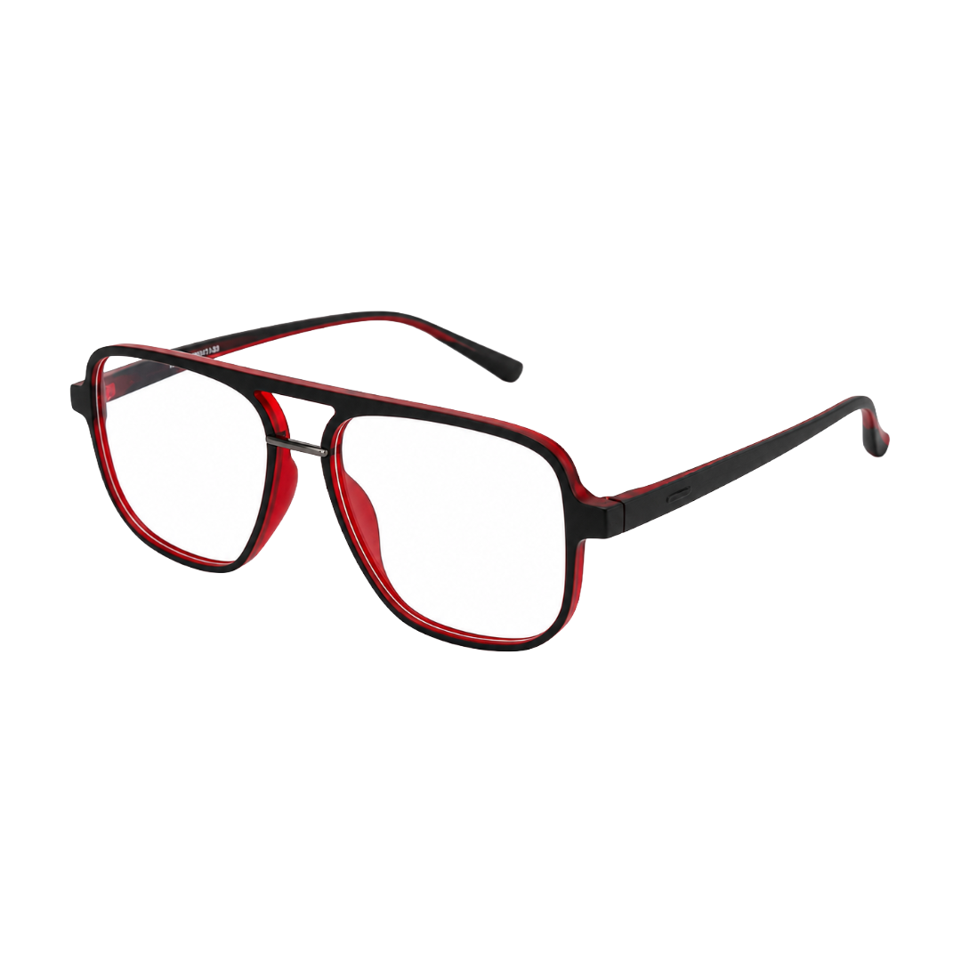 OS-JJ-3258 Large Square Aviator Optical Eyeglasses | Flat-Top Double Bridge Frame-56