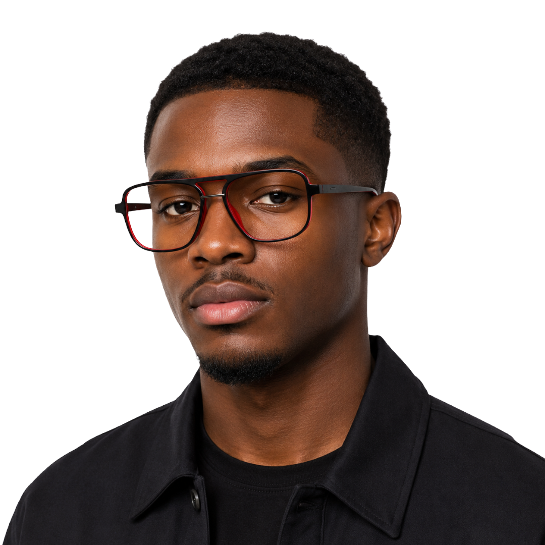 OS-JJ-3258 Large Square Aviator Optical Eyeglasses | Flat-Top Double Bridge Frame-zoom-63