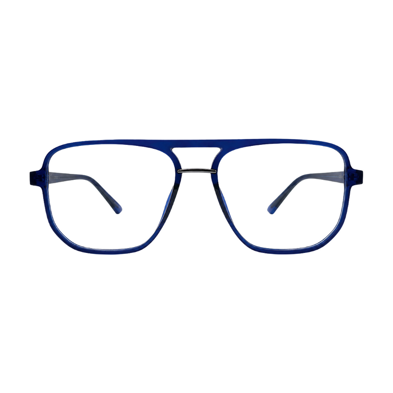 OS-JJ-3258 Large Square Aviator Optical Eyeglasses | Flat-Top Double Bridge Frame-zoom-