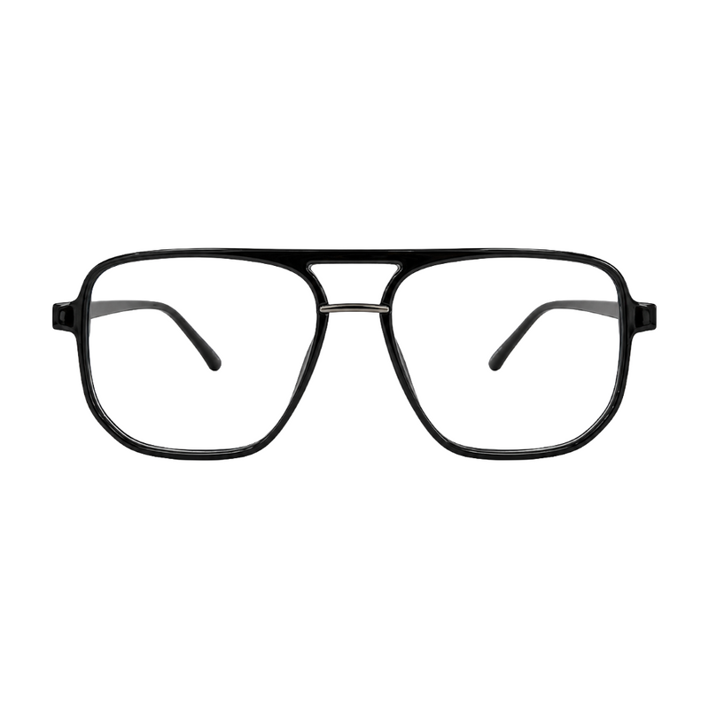 OS-JJ-3258 Large Square Aviator Optical Eyeglasses | Flat-Top Double Bridge Frame-zoom-
