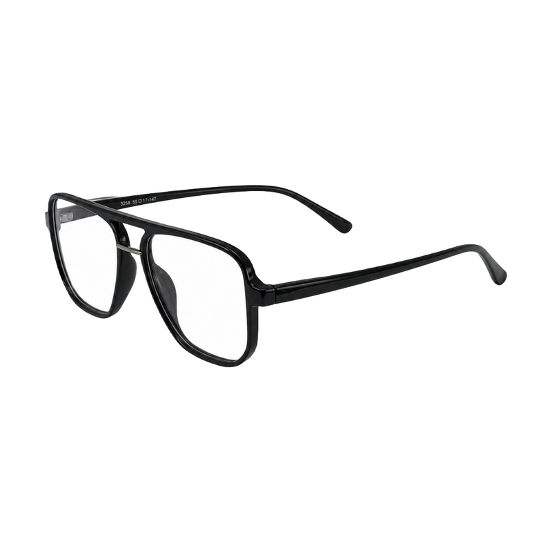 OS-JJ-3258 Large Square Aviator Optical Eyeglasses | Flat-Top Double Bridge Frame-zoom-