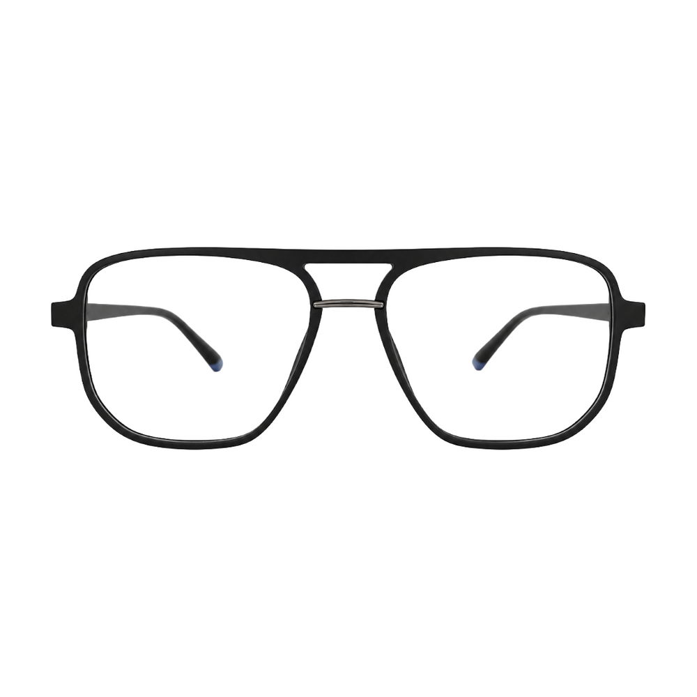 OS-JJ-3258 Large Square Aviator Optical Eyeglasses | Flat-Top Double Bridge Frame