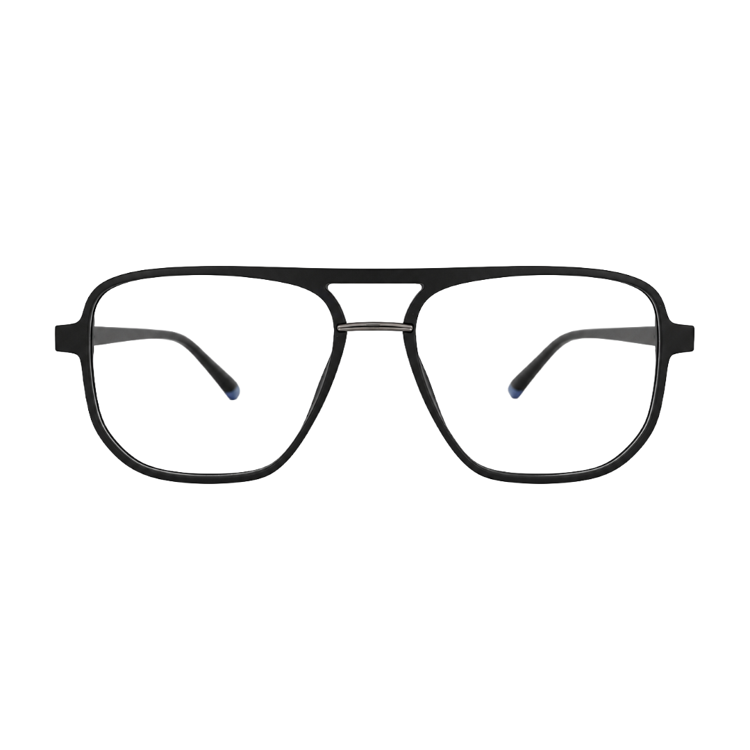 OS-JJ-3258 Large Square Aviator Optical Eyeglasses | Flat-Top Double Bridge Frame-zoom-1