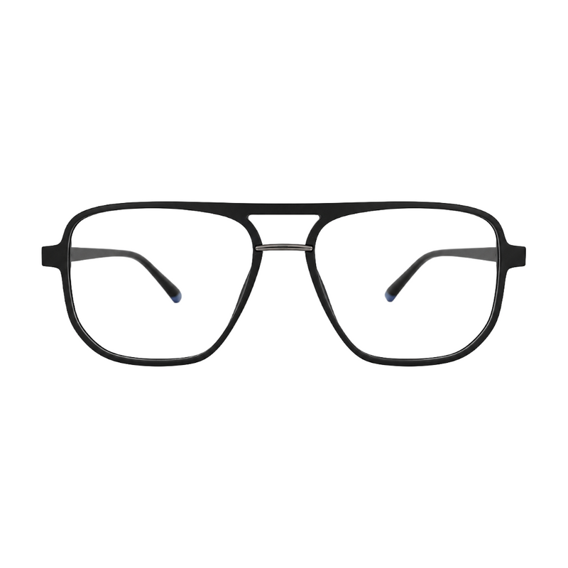 OS-JJ-3258 Large Square Aviator Optical Eyeglasses | Flat-Top Double Bridge Frame-zoom-