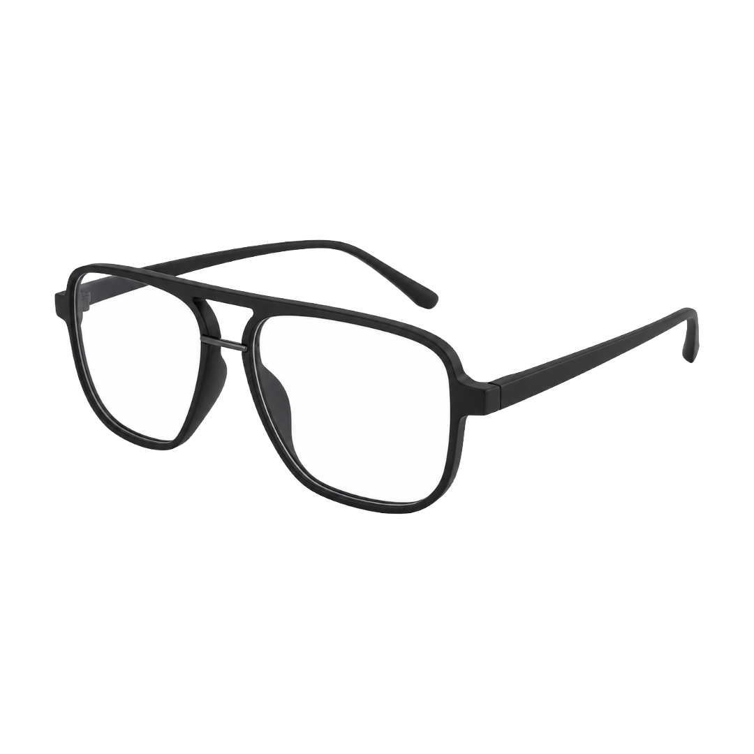 OS-JJ-3258 Large Square Aviator Optical Eyeglasses | Flat-Top Double Bridge Frame