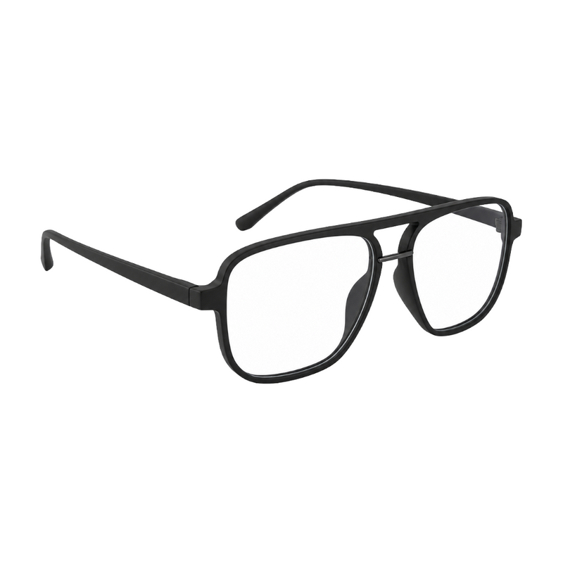 OS-JJ-3258 Large Square Aviator Optical Eyeglasses | Flat-Top Double Bridge Frame-zoom-
