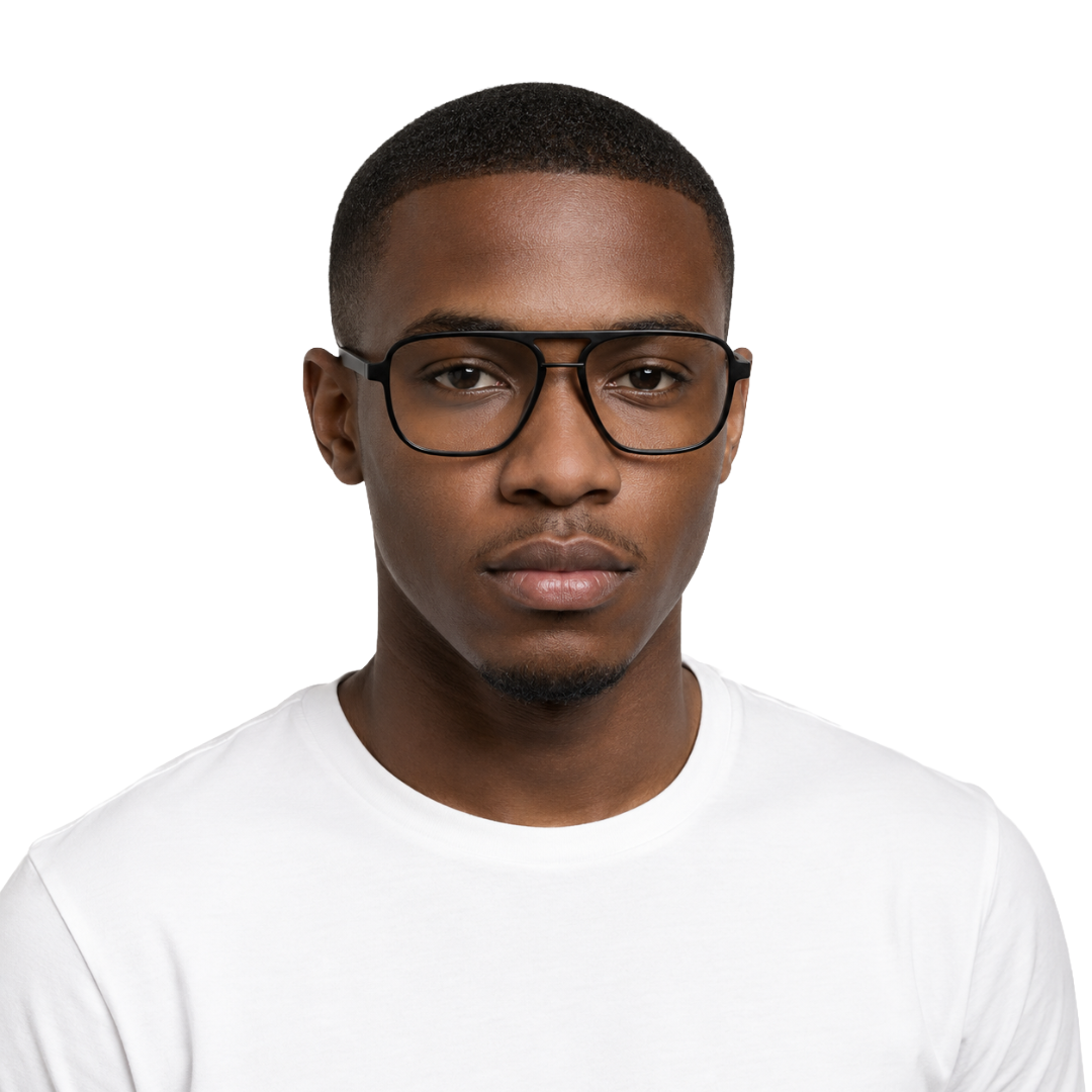 OS-JJ-3258 Large Square Aviator Optical Eyeglasses | Flat-Top Double Bridge Frame-zoom-9