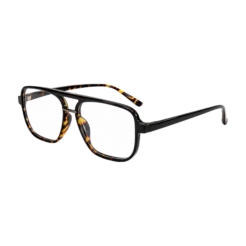 OS-JJ-3258 Large Square Aviator Optical Eyeglasses | Flat-Top Double Bridge Frame-zoom-