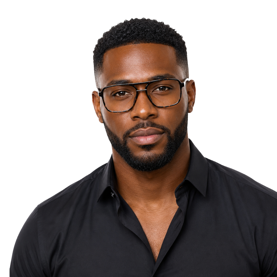 OS-JJ-3258 Large Square Aviator Optical Eyeglasses | Flat-Top Double Bridge Frame-zoom-36