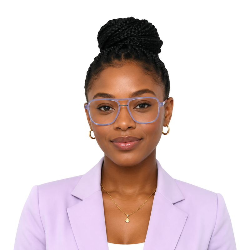 OS-JJ-3258 Large Square Aviator Optical Eyeglasses | Flat-Top Double Bridge Frame-zoom-