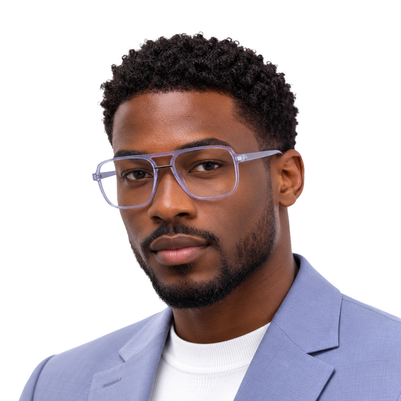 OS-JJ-3258 Large Square Aviator Optical Eyeglasses | Flat-Top Double Bridge Frame-zoom-