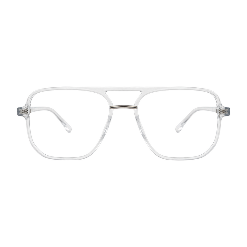 OS-JJ-3258 Large Square Aviator Optical Eyeglasses | Flat-Top Double Bridge Frame-zoom-