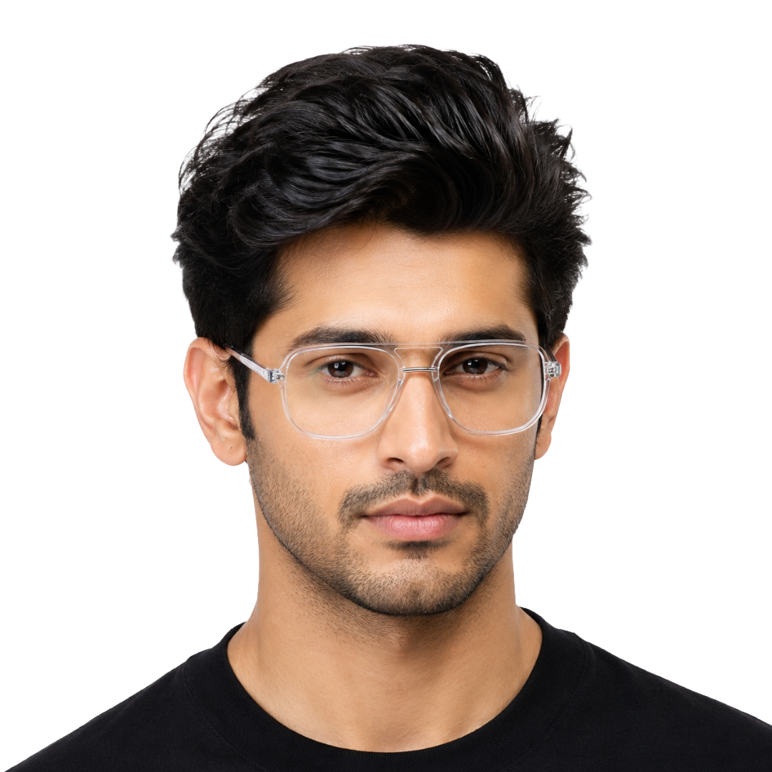 OS-JJ-3258 Large Square Aviator Optical Eyeglasses | Flat-Top Double Bridge Frame-25