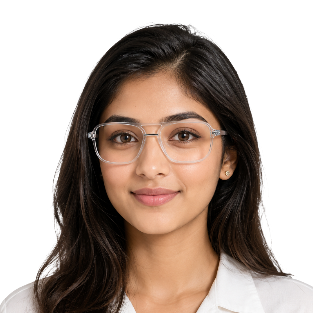 OS-JJ-3258 Large Square Aviator Optical Eyeglasses | Flat-Top Double Bridge Frame-24
