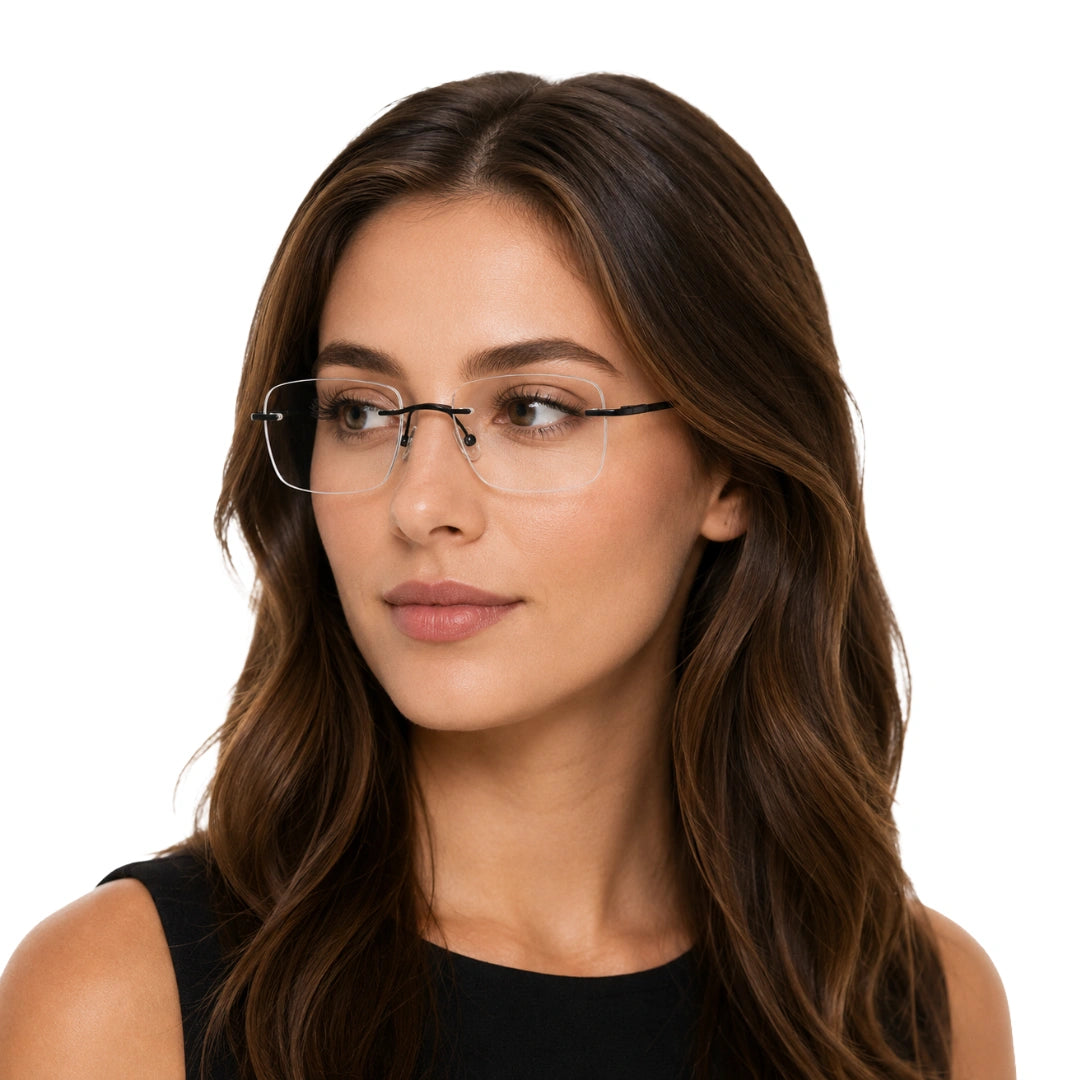 OS KZR TP Spring 89203 | Rimless Rectangular Prescription Eyeglasses-zoom-6