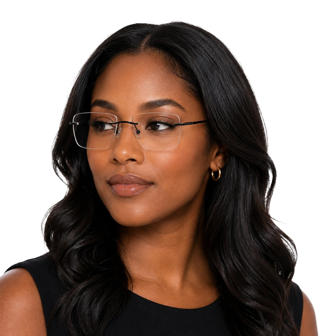 OS KZR TP Spring 89203 | Rimless Rectangular Prescription Eyeglasses-zoom-8