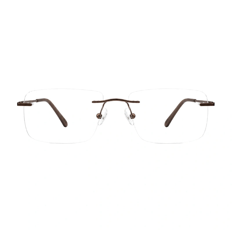 OS KZR TP Spring 89203 | Rimless Rectangular Prescription Eyeglasses-zoom-