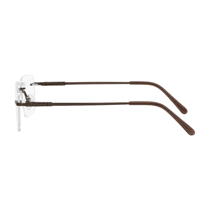 OS KZR TP Spring 89203 | Rimless Rectangular Prescription Eyeglasses-zoom-