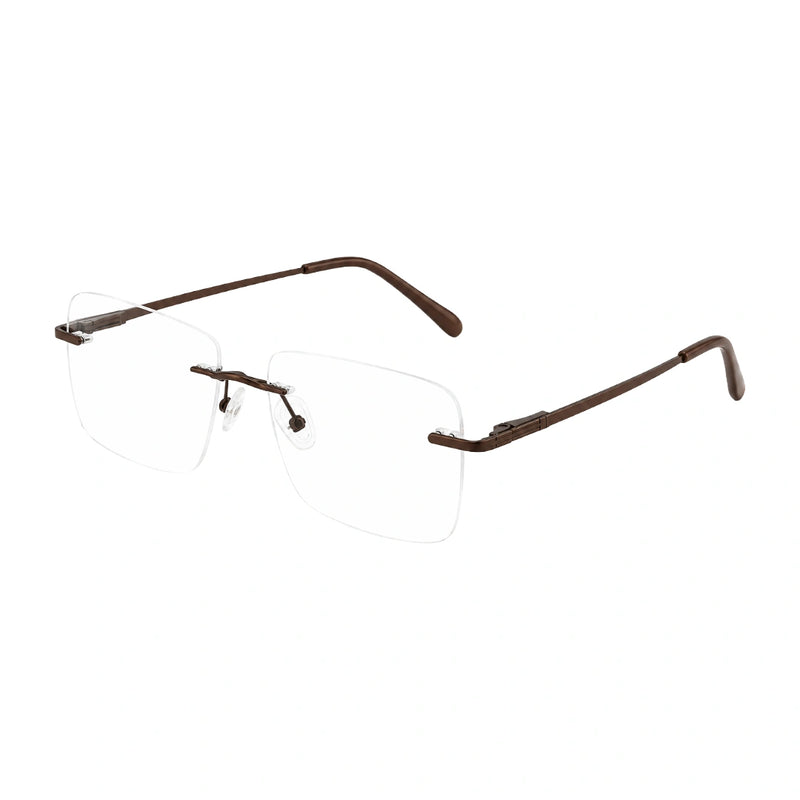 OS KZR TP Spring 89203 | Rimless Rectangular Prescription Eyeglasses-zoom-