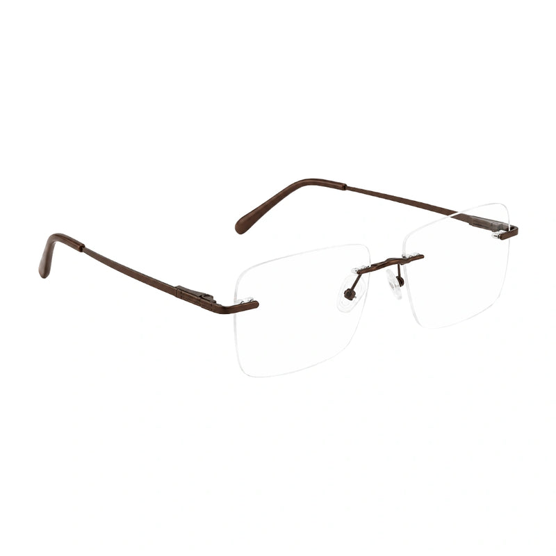 OS KZR TP Spring 89203 | Rimless Rectangular Prescription Eyeglasses-zoom-