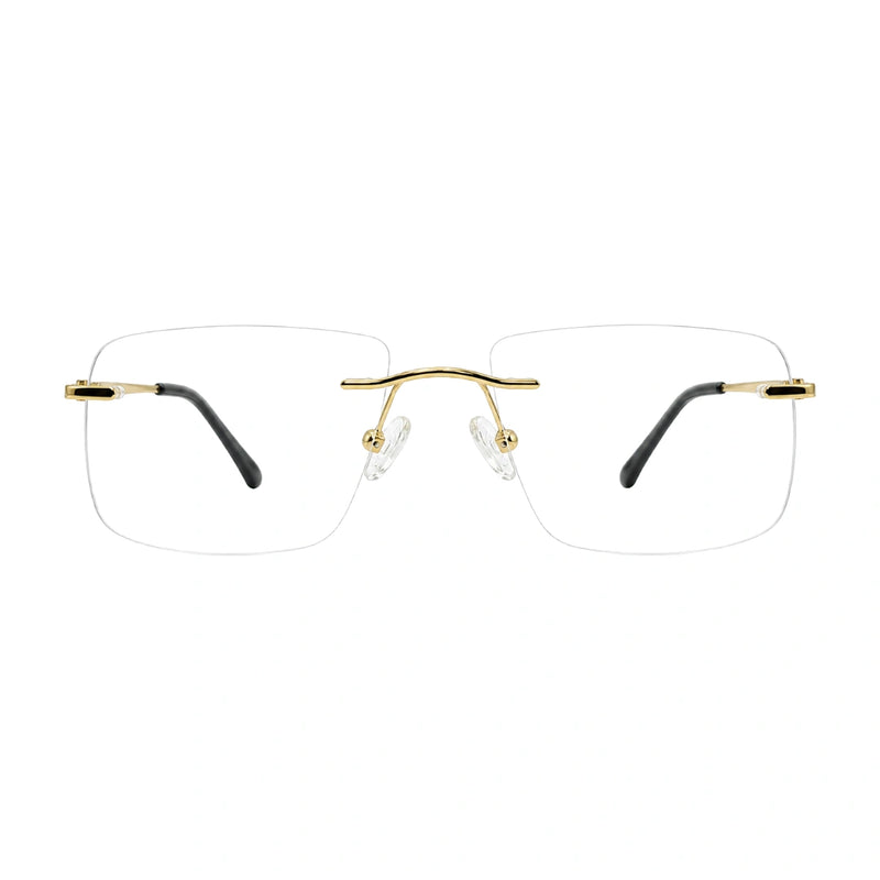OS KZR TP Spring 89203 | Rimless Rectangular Prescription Eyeglasses-zoom-