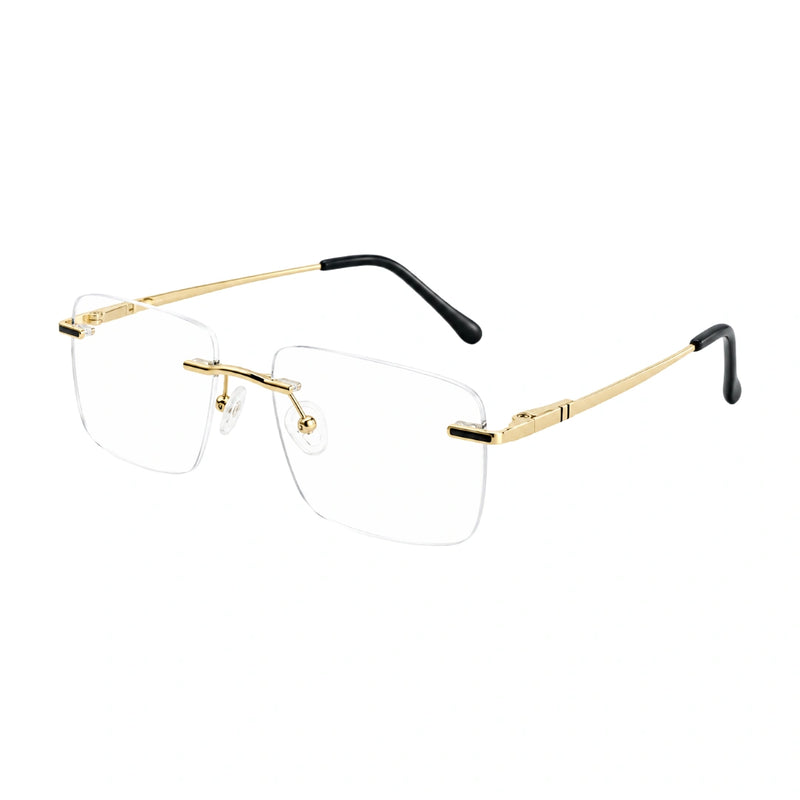 OS KZR TP Spring 89203 | Rimless Rectangular Prescription Eyeglasses-zoom-
