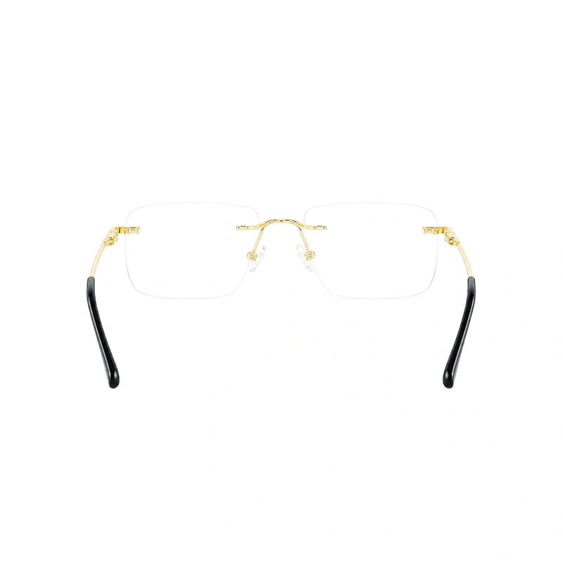 OS KZR TP Spring 89203 | Rimless Rectangular Prescription Eyeglasses-zoom-