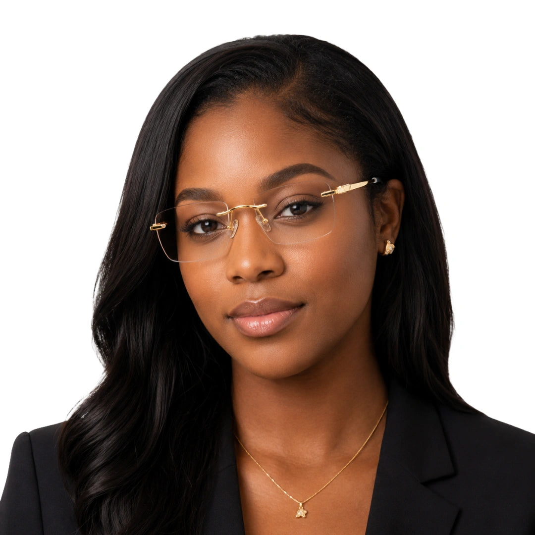 OS KZR TP Spring 89203 | Rimless Rectangular Prescription Eyeglasses-16