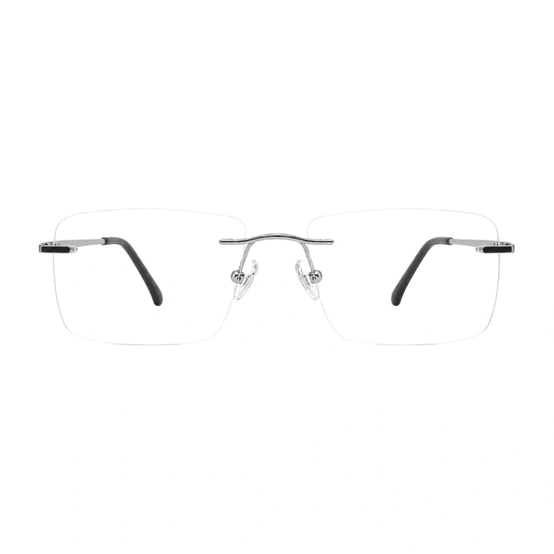 OS KZR TP Spring 89203 | Rimless Rectangular Prescription Eyeglasses-zoom-