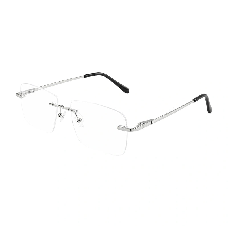 OS KZR TP Spring 89203 | Rimless Rectangular Prescription Eyeglasses-zoom-