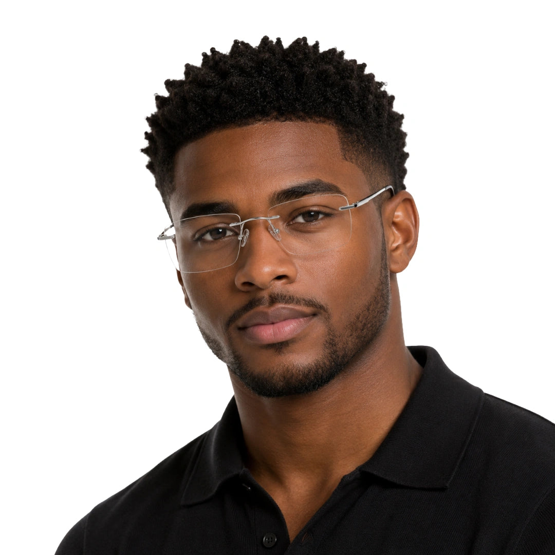OS KZR TP Spring 89203 | Rimless Rectangular Prescription Eyeglasses-26