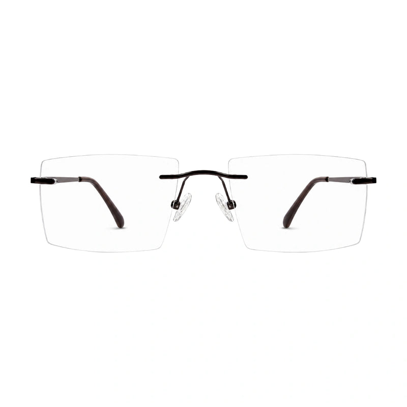OS KZR TP Spring 89204 – Rimless Square Eyeglasses | Lightweight Prescription Frames-zoom-